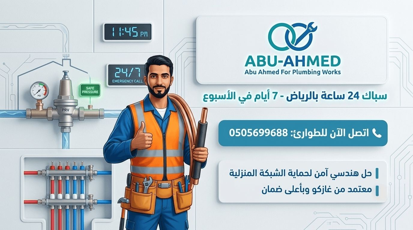 سباك 24 ساعة بالرياض 7 أيام في الأسبوع